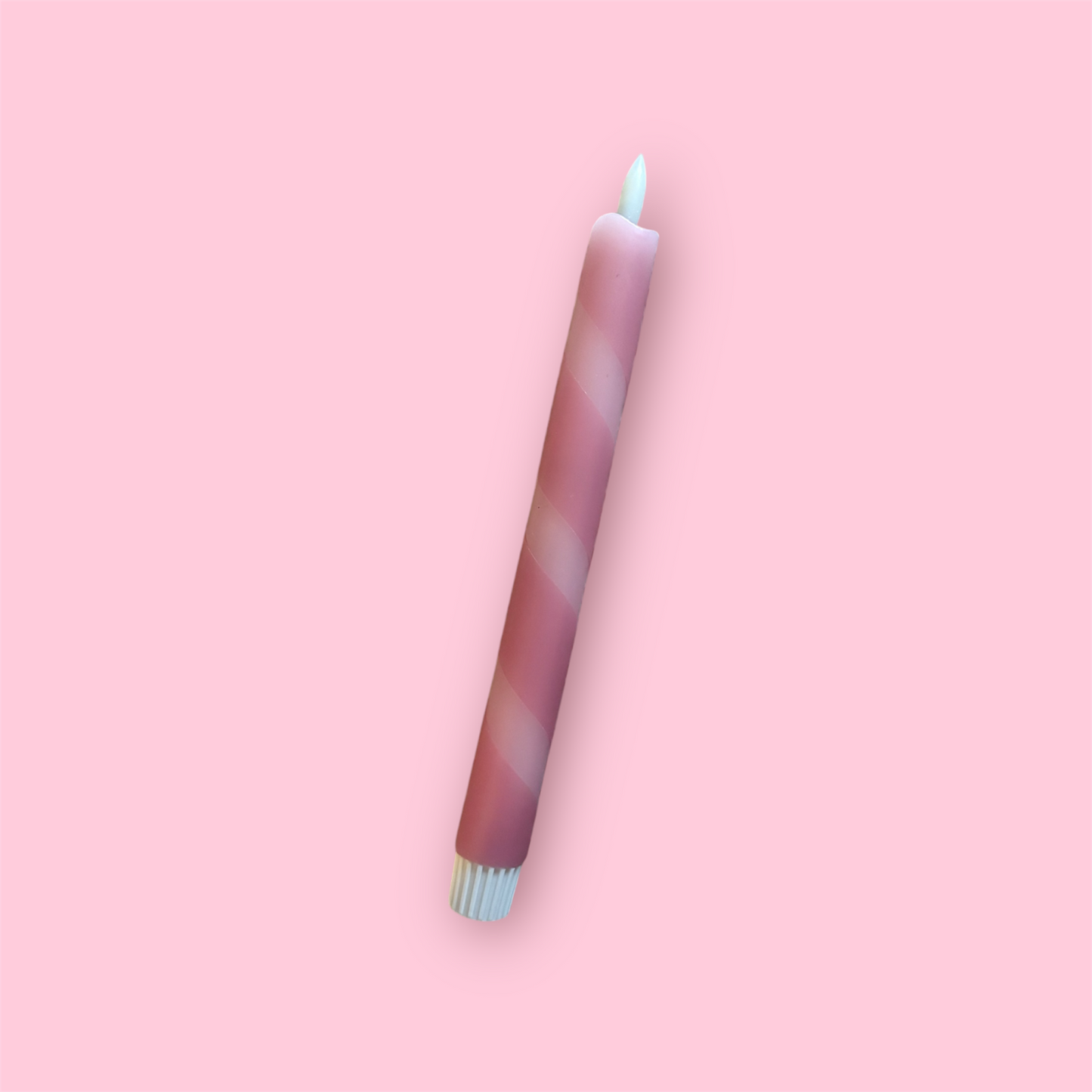 LED-kaars - Swirl - Lichtroze
