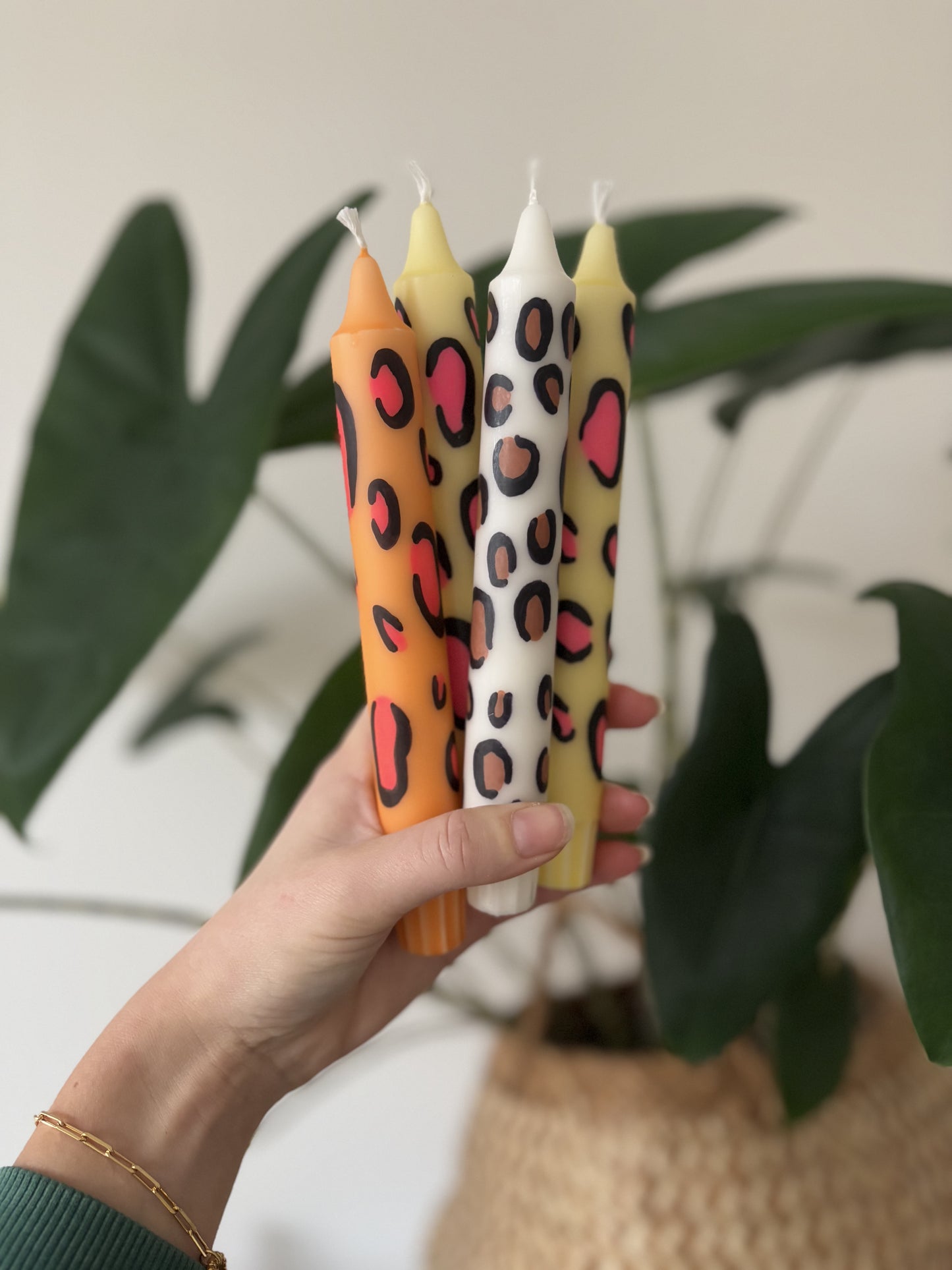 Dinerkaars - Panterprint - Wit