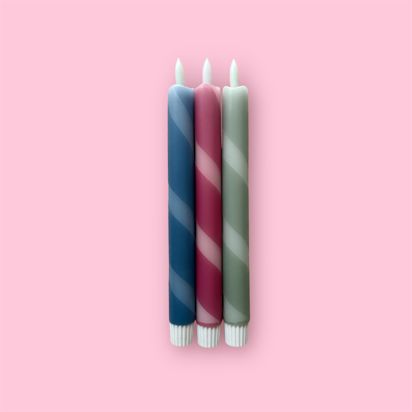 LED-kaars - Swirl - Blauw
