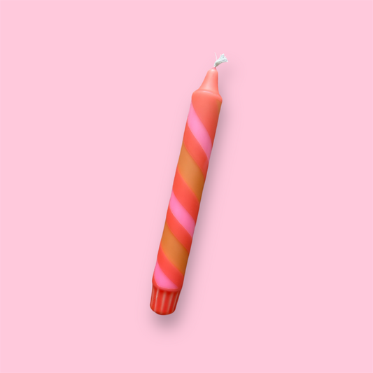 Dinerkaars - Dubbel swirl - Oranje/roze