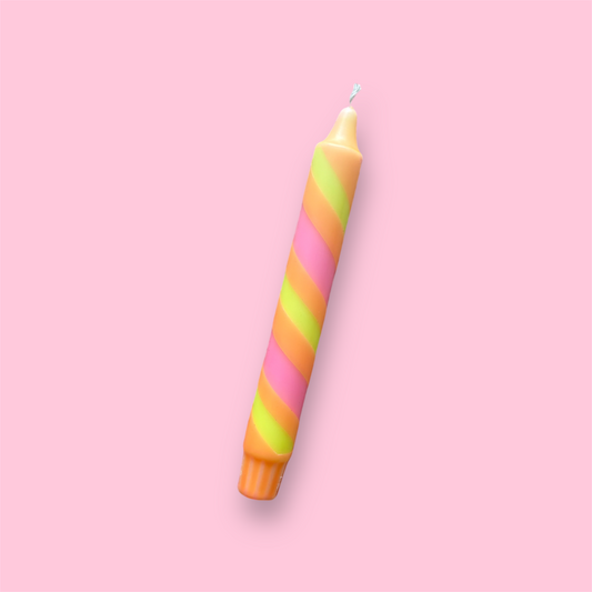 Dinerkaars - Dubbel swirl - Oranje/roze/geel