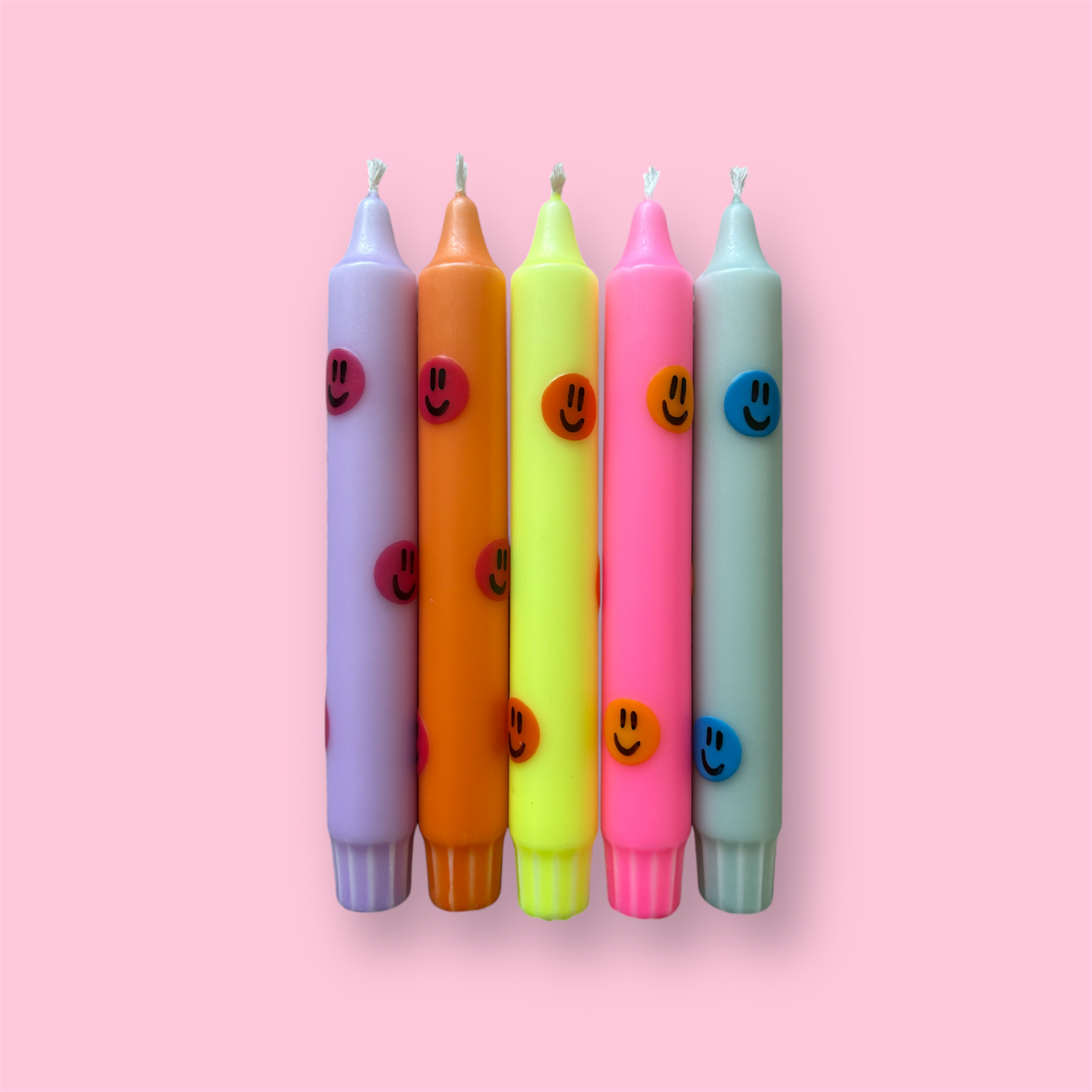 Dinerkaars - Smiley - Neon geel