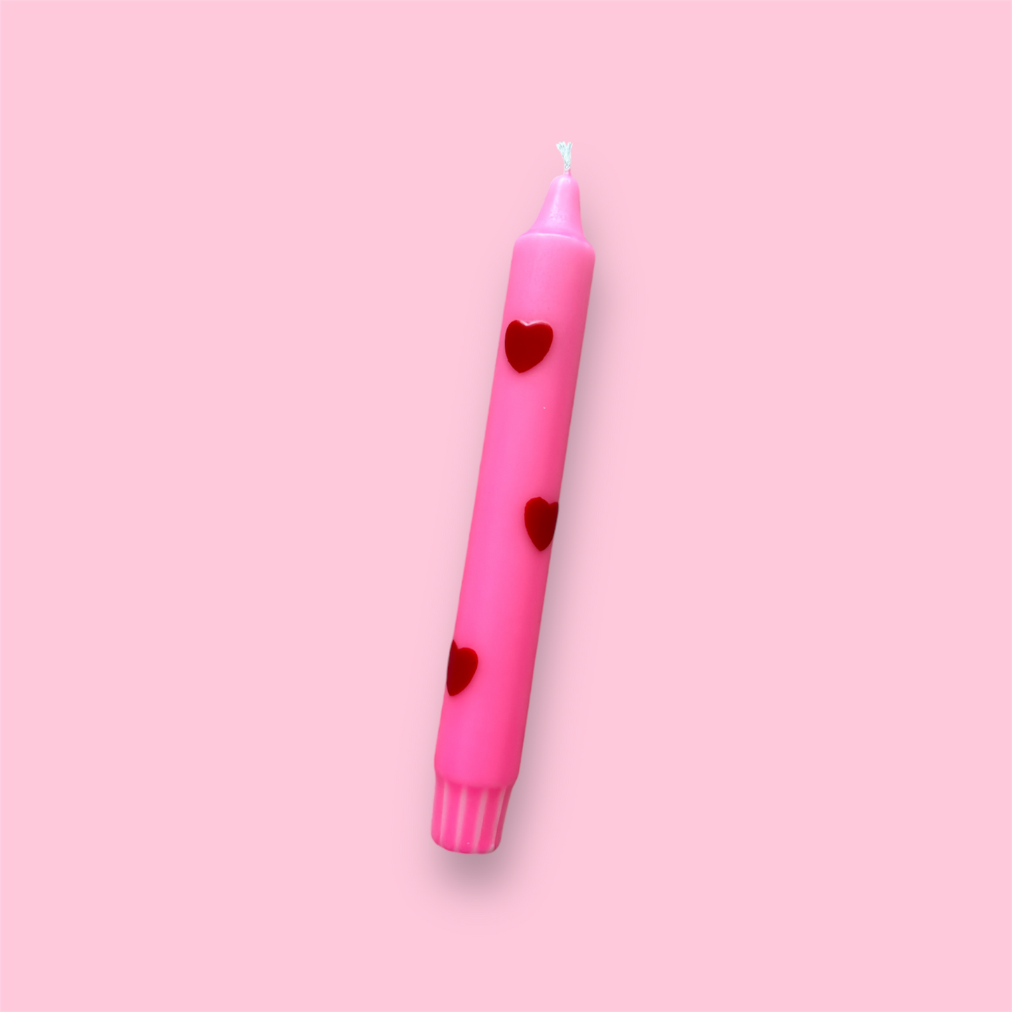 Dinerkaars - Hartjes - Neon roze(rood)
