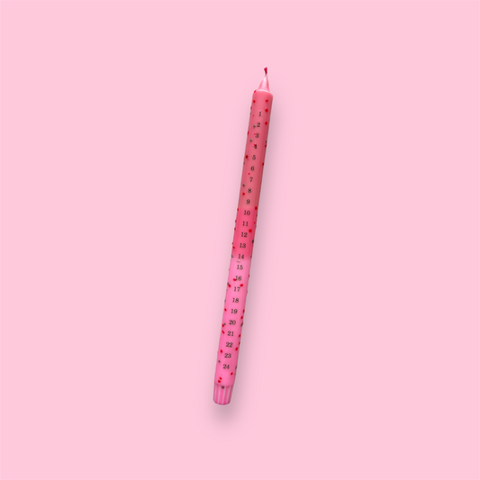 Adventskaars - Roze + spikkels