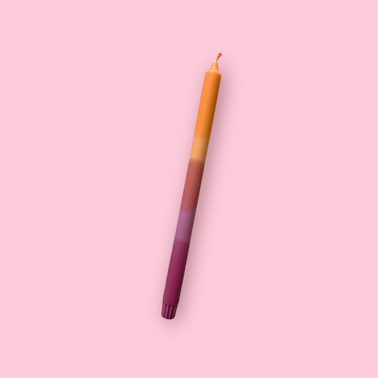 Lange dinerkaars (35cm) - Donker roze/oranje