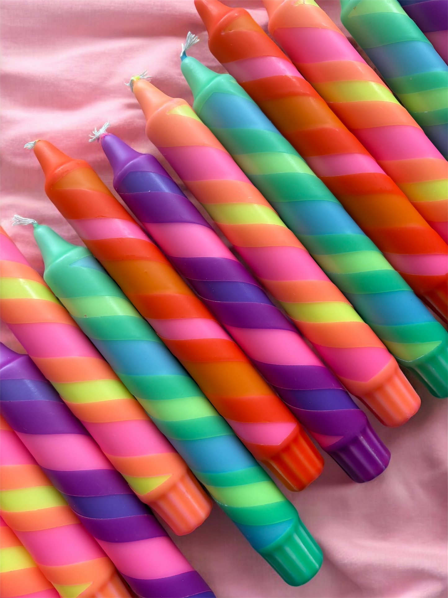 Dinerkaars - Dubbel swirl - Oranje/roze/geel