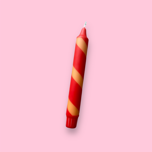 Dinerkaars - Swirl - Oranje/rood