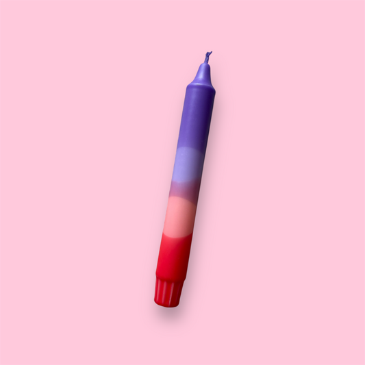 Dinerkaars - Dip dye - Rood/roze/paars