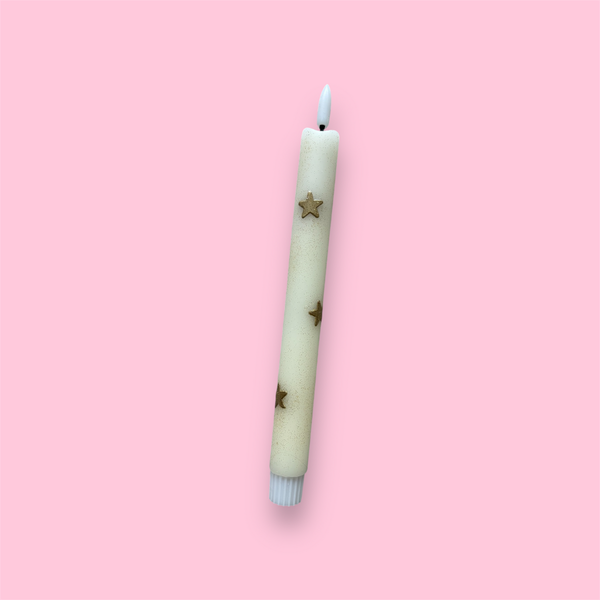 LED-kaars - Kerst - Ster/beige
