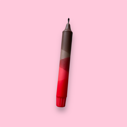 Dinerkaars - Dip dye - Rood/bruin