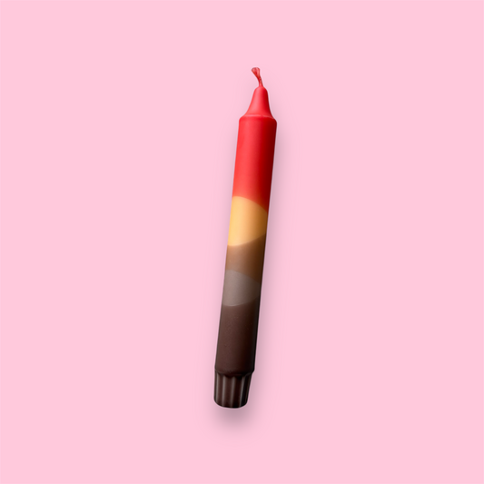 Dinerkaars - Dip dye - Bruin/oranje/rood