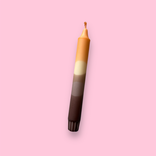Dinerkaars - Dip dye - 4 kleuren bruin/terra/oranje