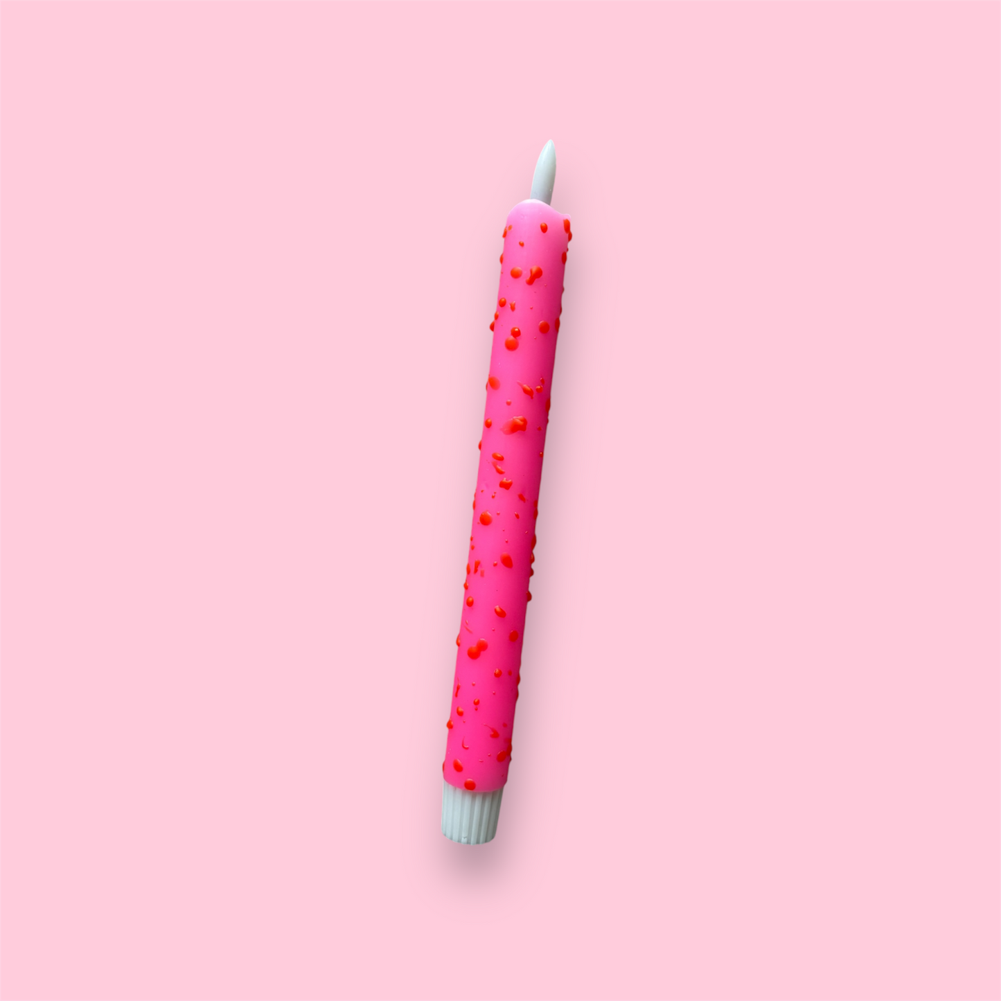 LED-kaars - Disco - Neon roze/oranje