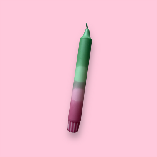 Dinerkaars - Dip dye - Donker roze/groen