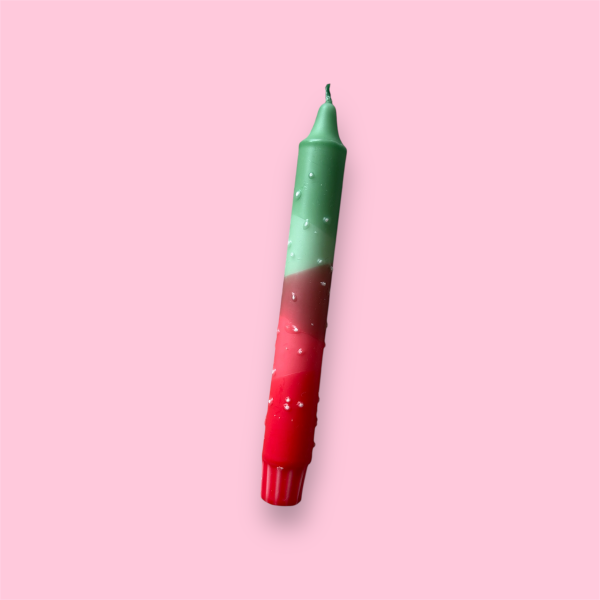 Dinerkaars - Rood/groen + sneeuw spikkels