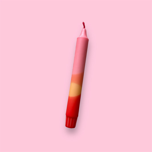 Dinerkaars - Dip dye - Rood/oranje/roze