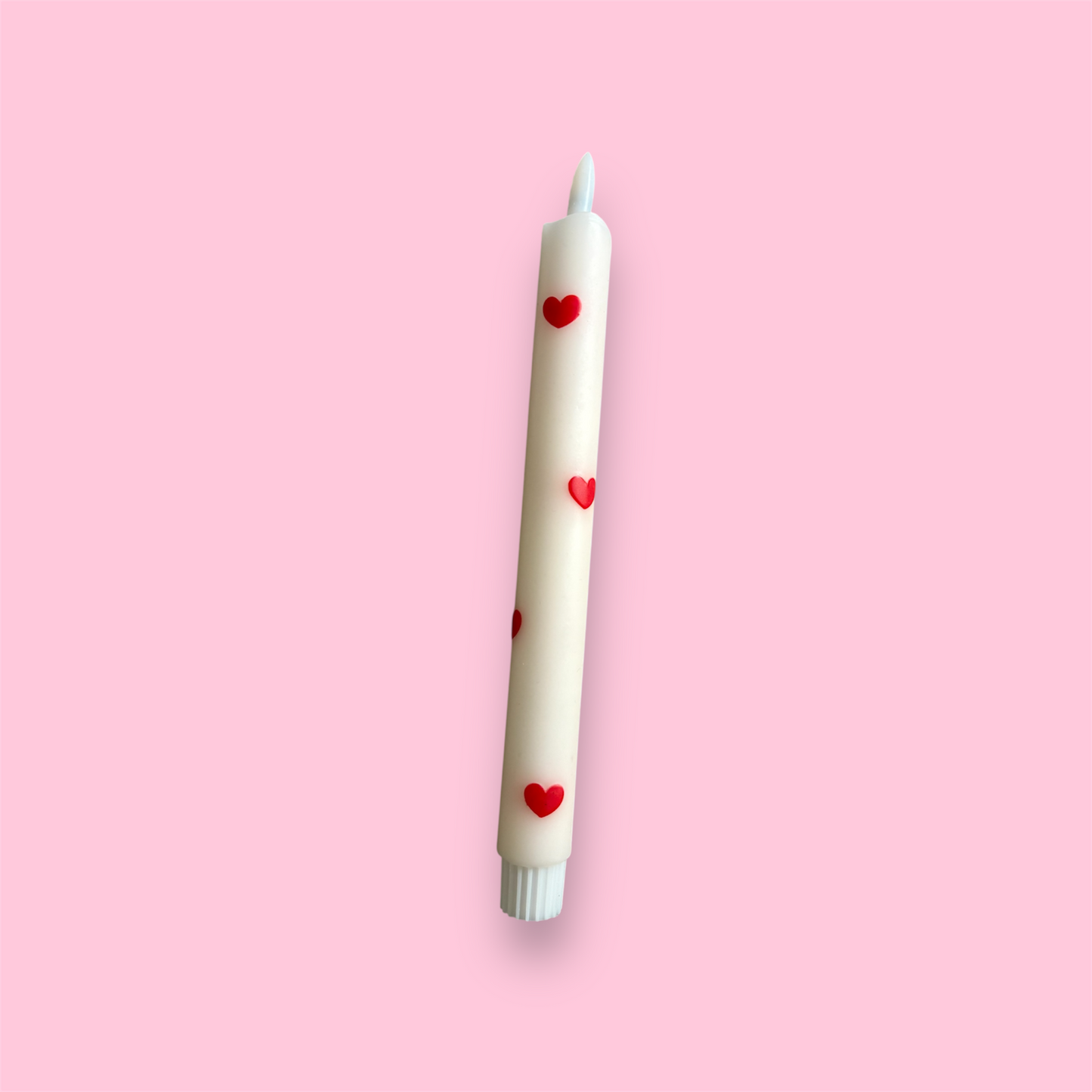 LED-kaars - Hartjes - Wit