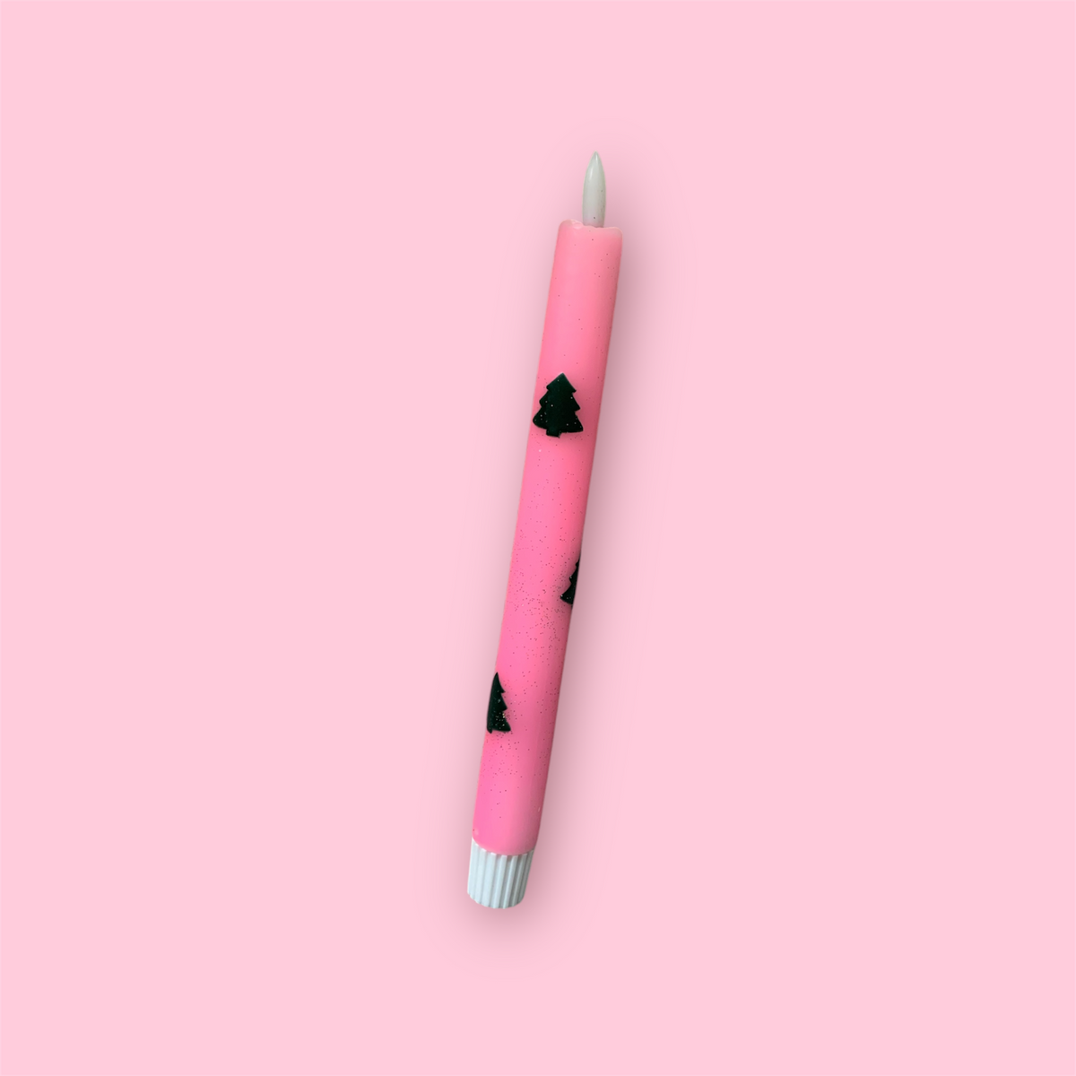 LED-kaars - Kerst - Kerstboom/roze