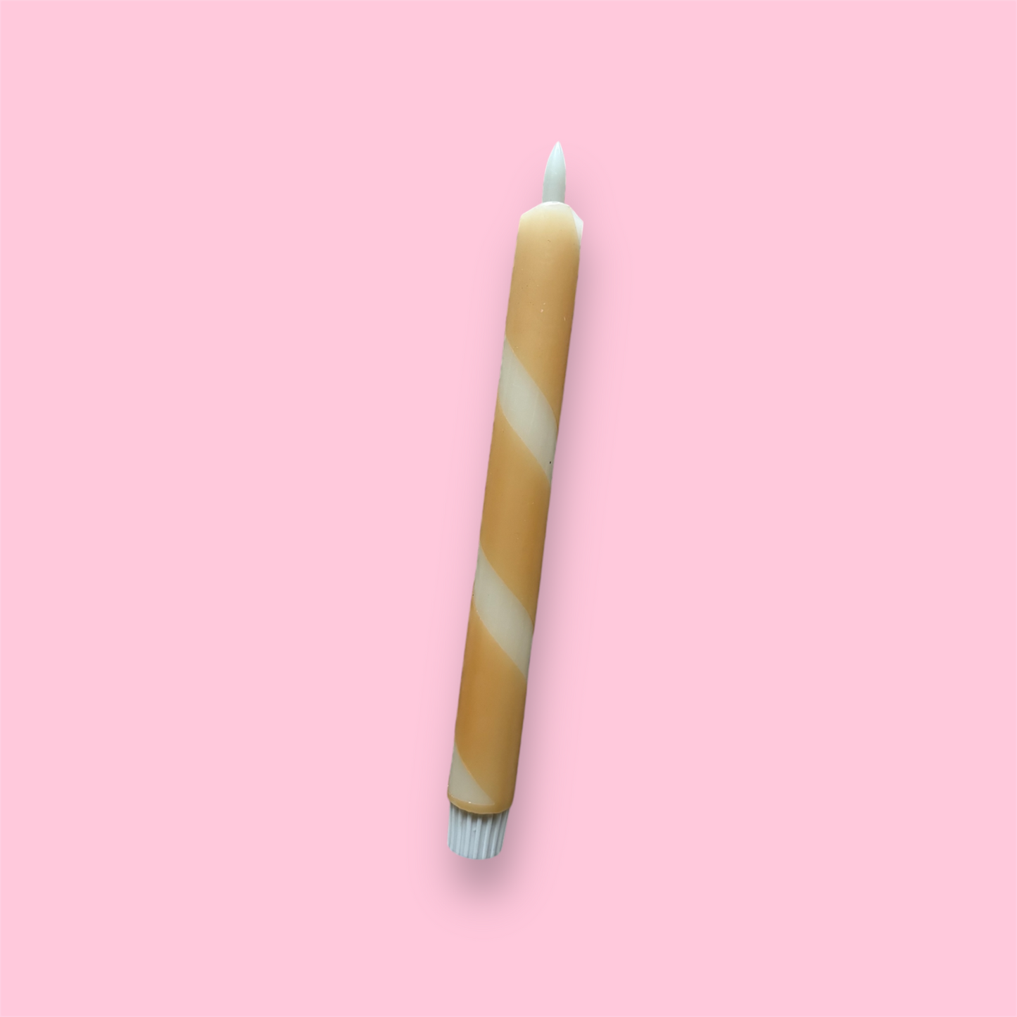 LED-kaars - Swirl - Beige/terra