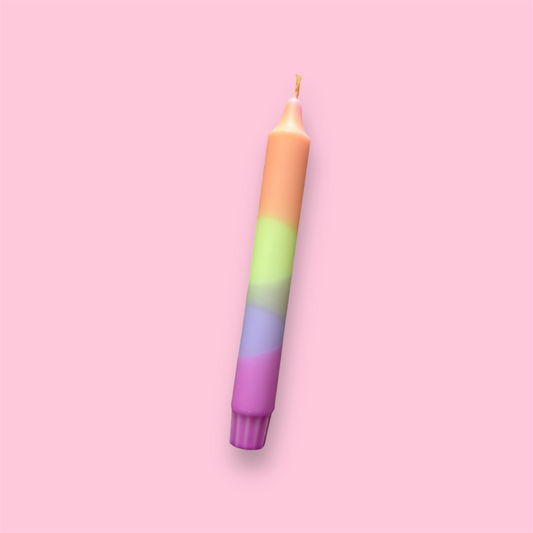 Dinerkaars - Dip dye - Lila/geel/oranje