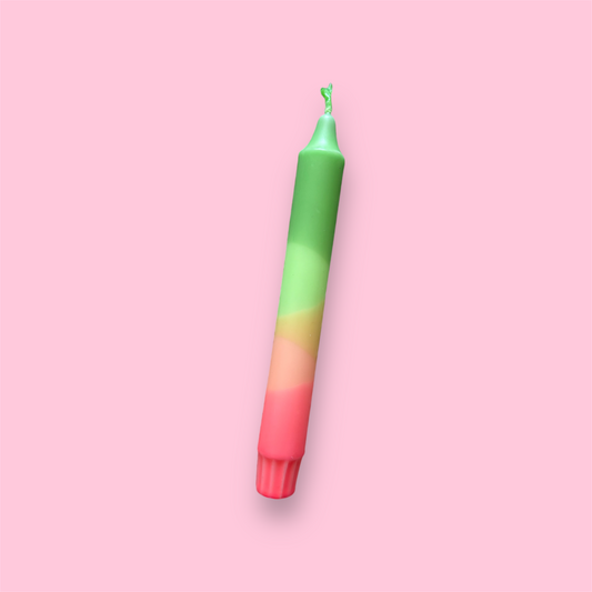 Dinerkaars - Dip dye - Roze/oranje/groen