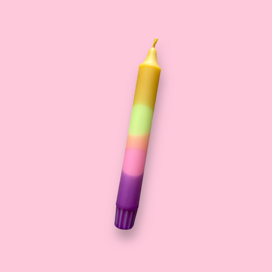 Dinerkaars - Dip dye - Paars/roze/geel/oranje