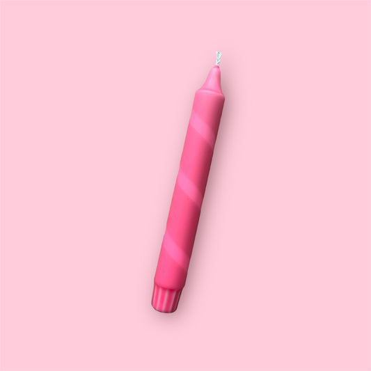 Dinerkaars - Swirl - Neon roze/robijn